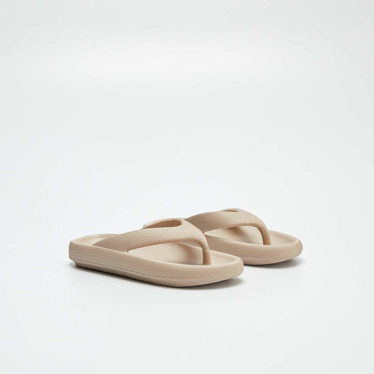 Flip flops with chunky soles BEIGE