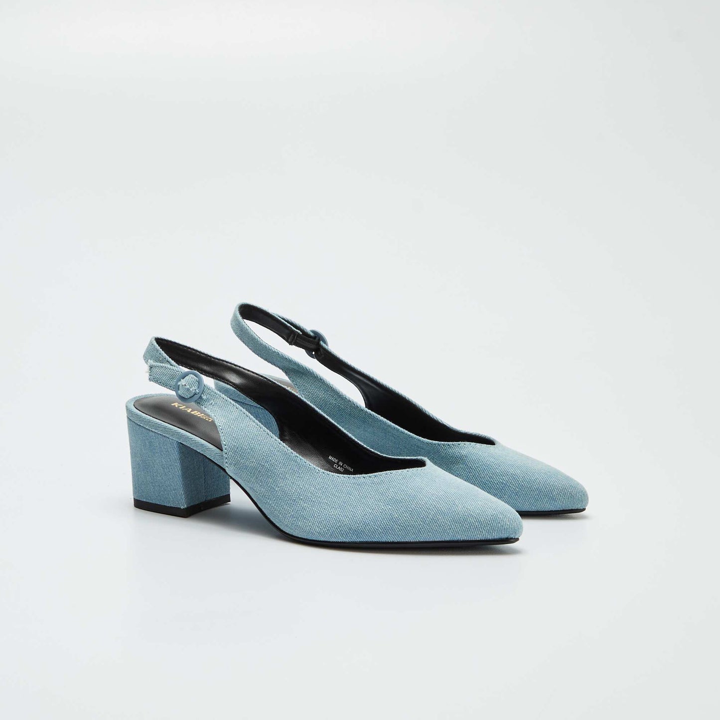 Open pointed toe heels BLUE