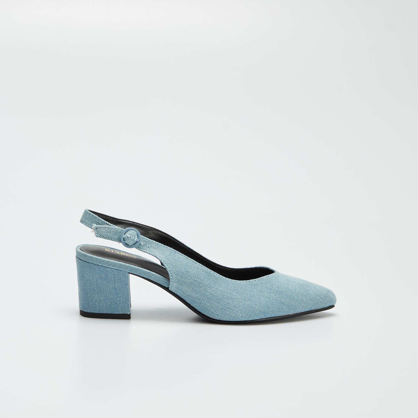 Open pointed toe heels BLUE