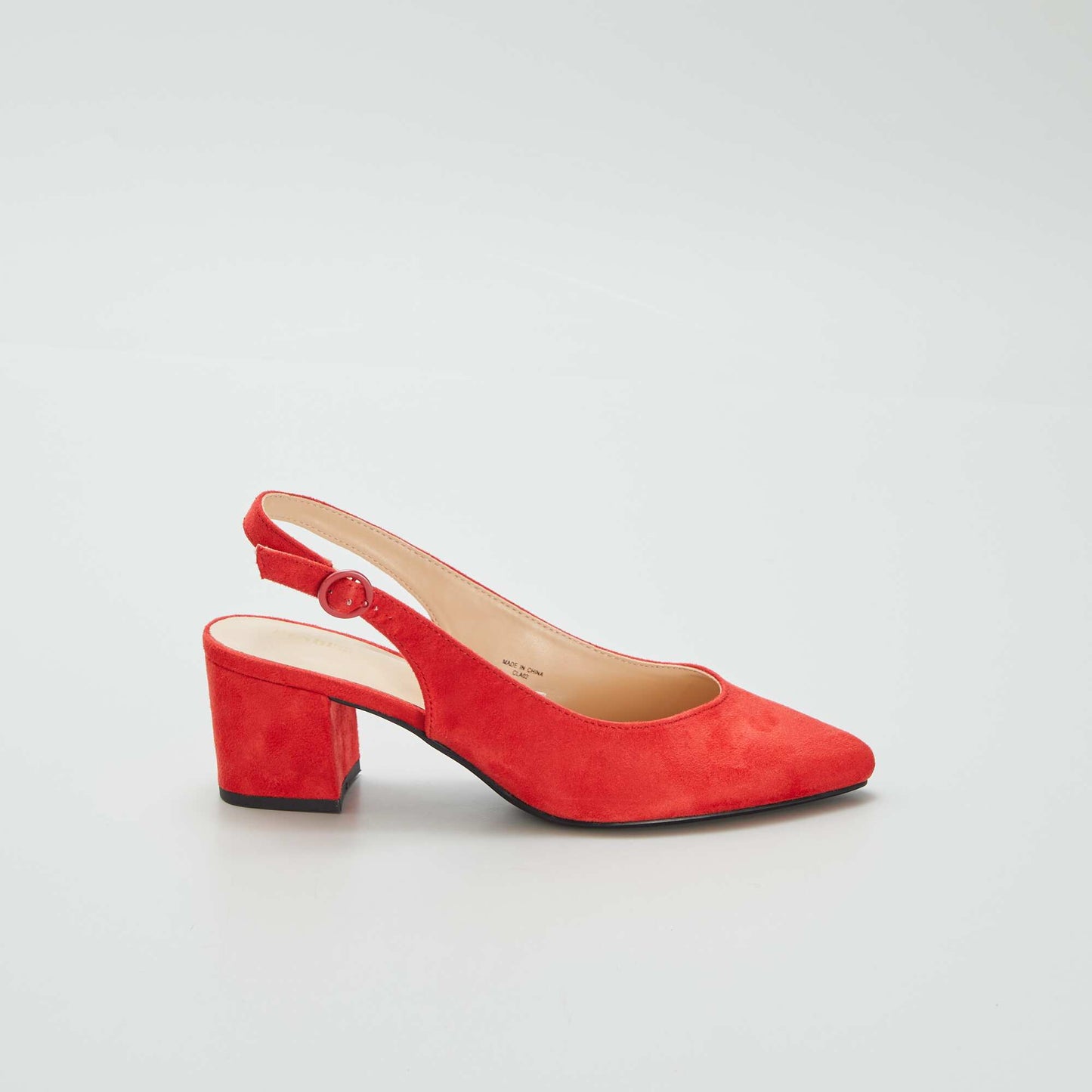 Open pointed toe heels RED