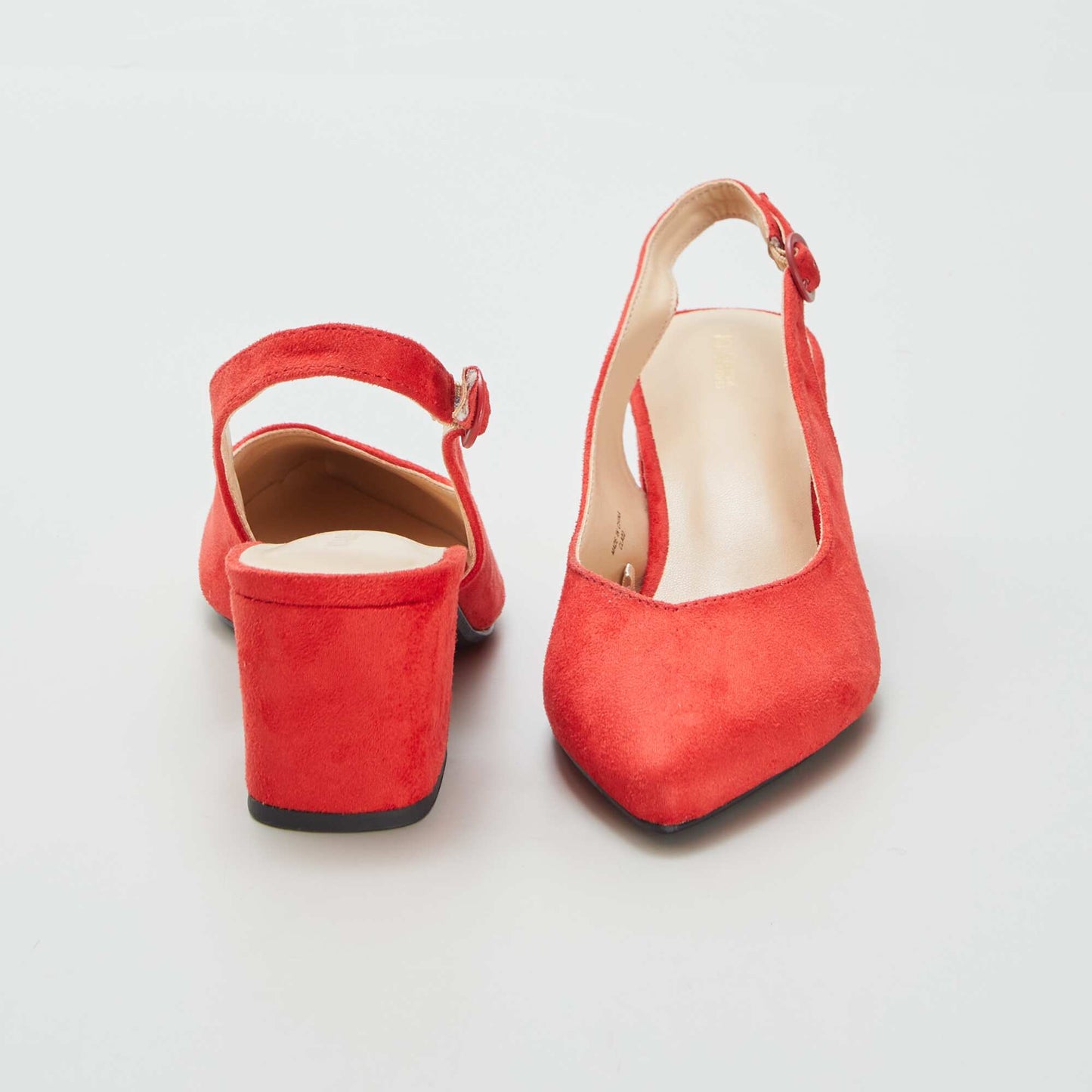 Open pointed toe heels RED