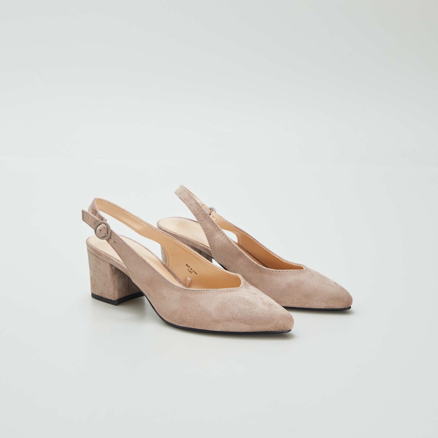 Open pointed toe heels BEIGE