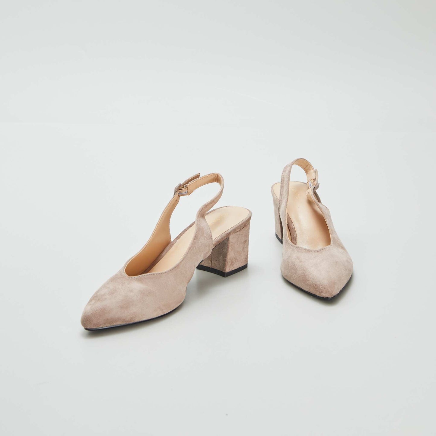 Open pointed toe heels BEIGE