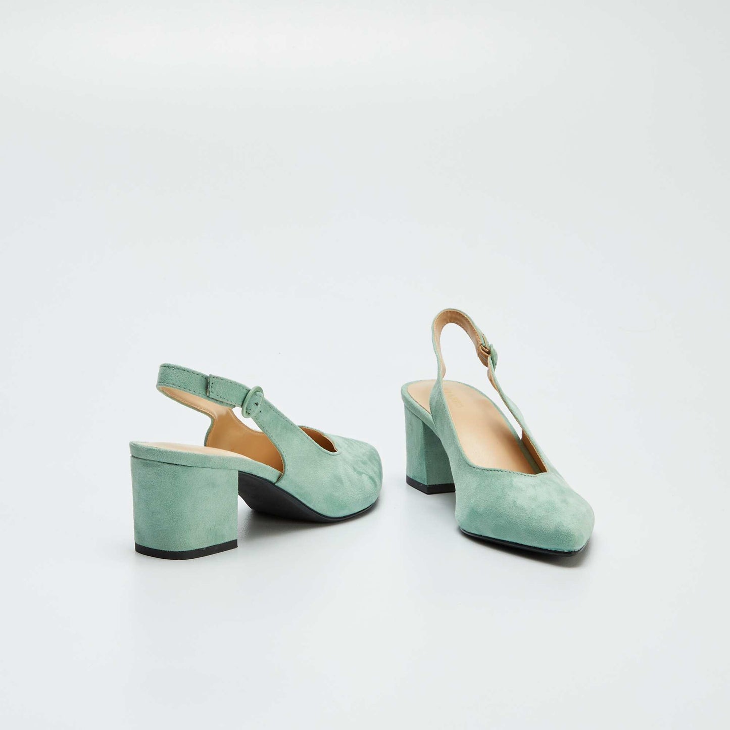 Open pointed toe heels GREEN