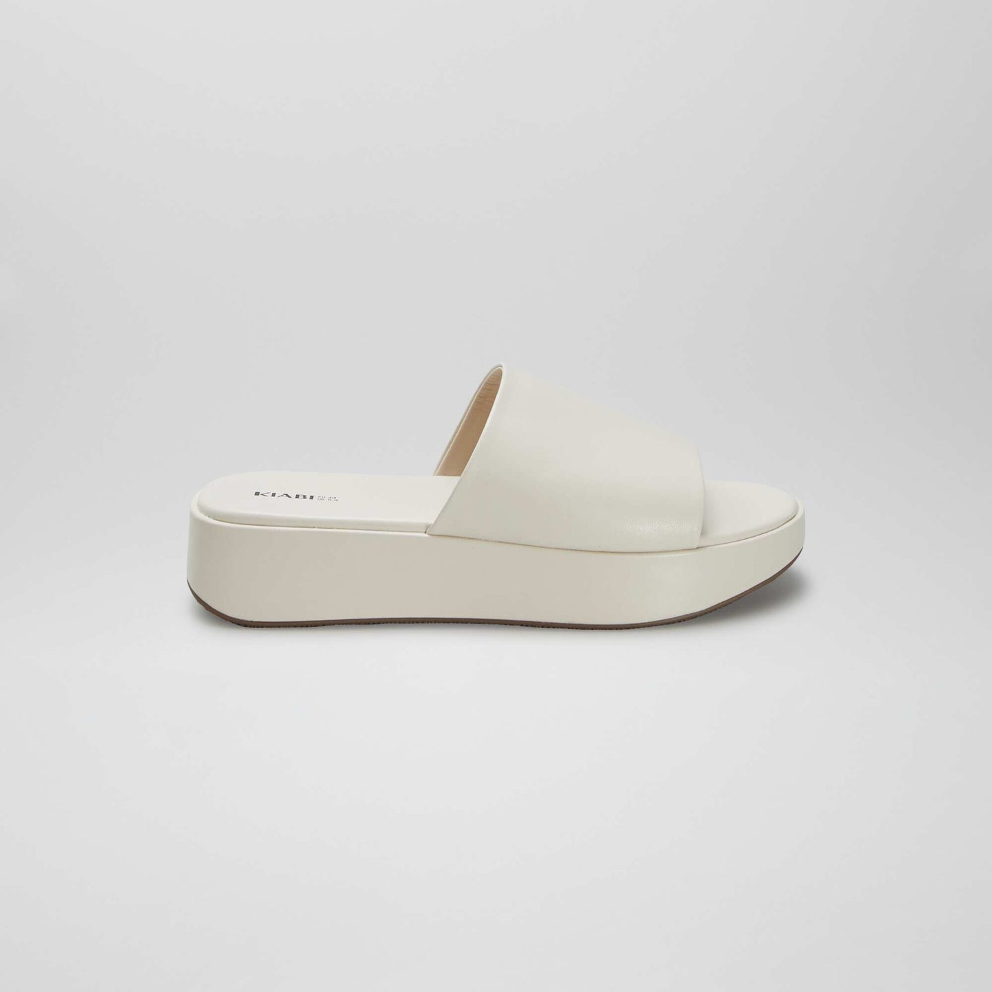 Synthetic platform mules BEIGE