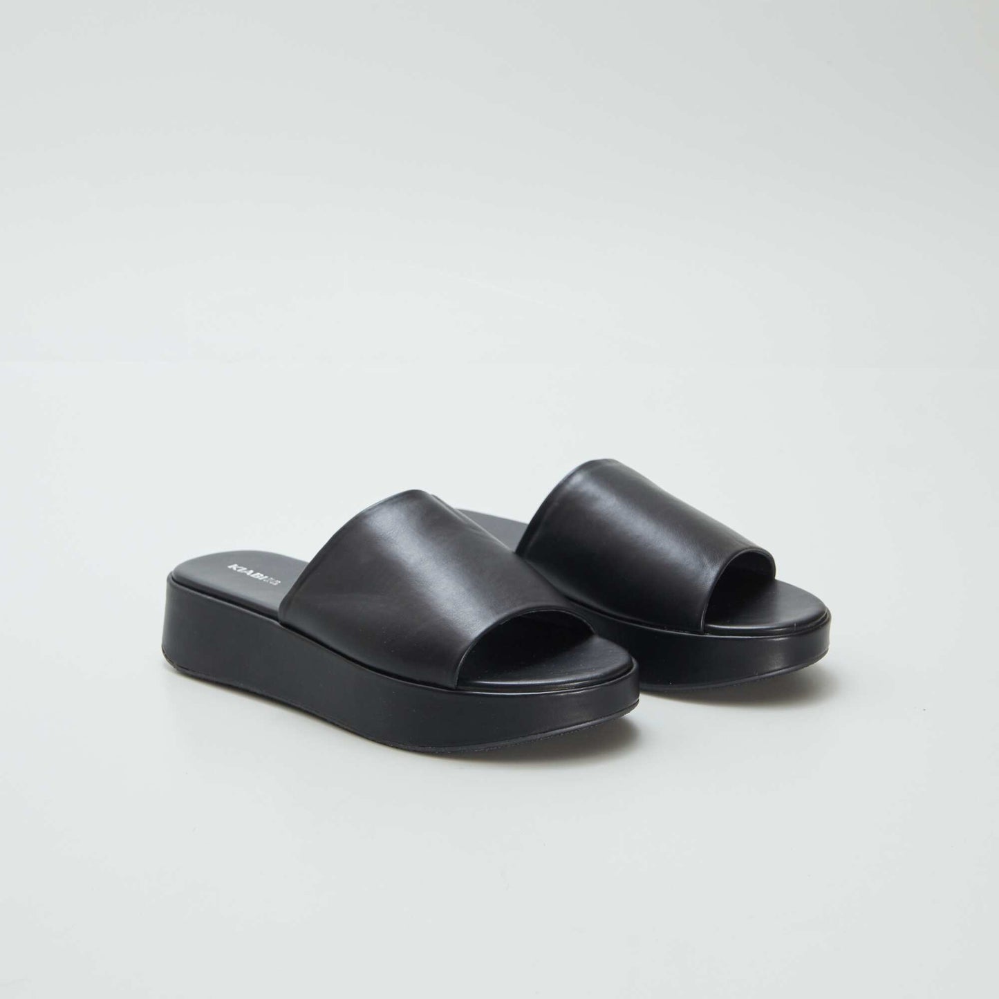 Synthetic platform mules BLACK