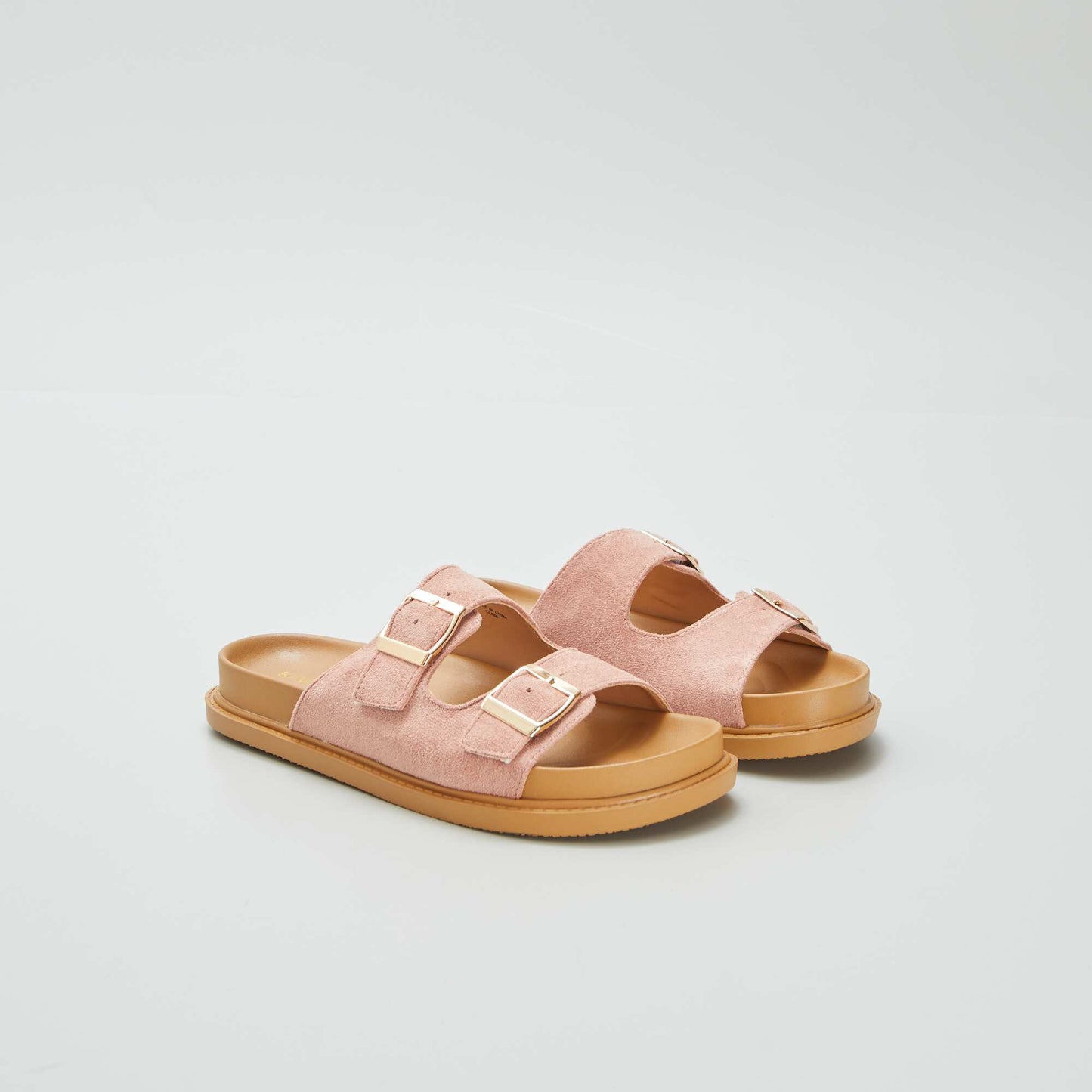 Chunky mules with double straps PINK