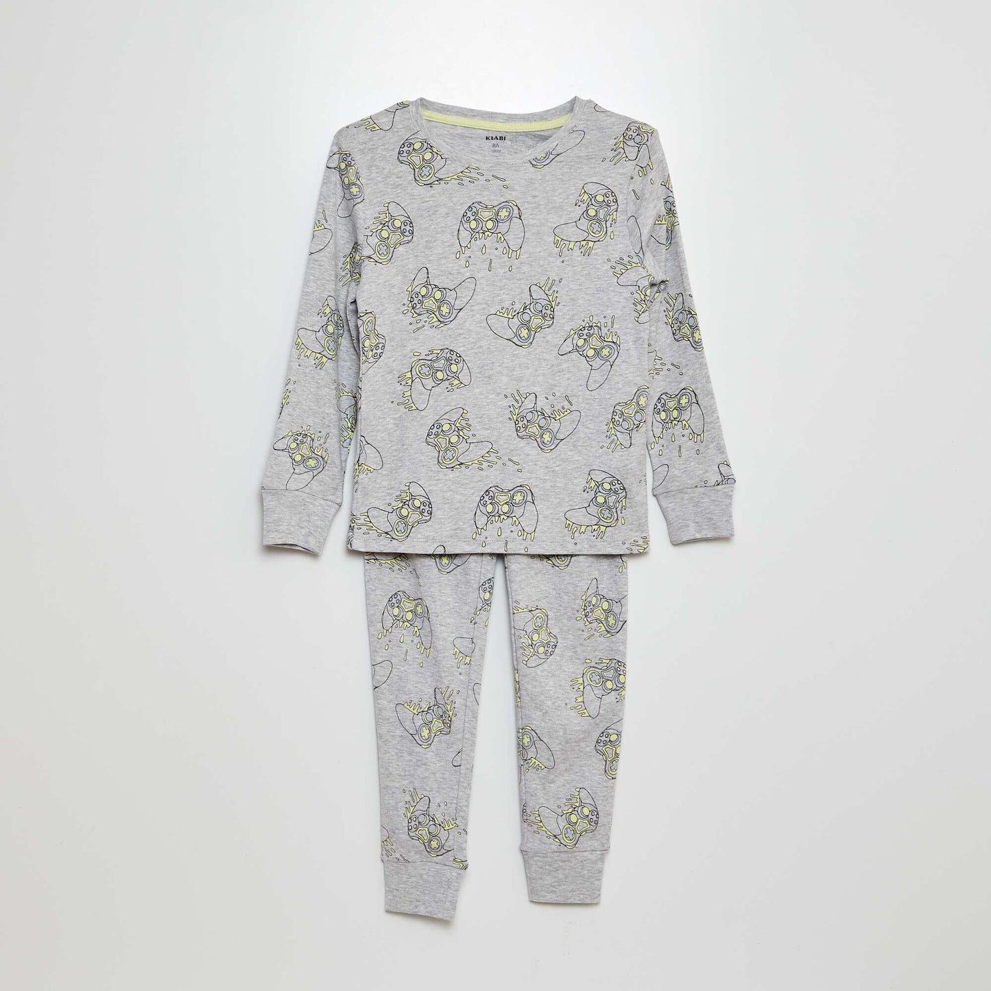 Long pyjamas with a T-shirt and trousers - 2-piece set GREY