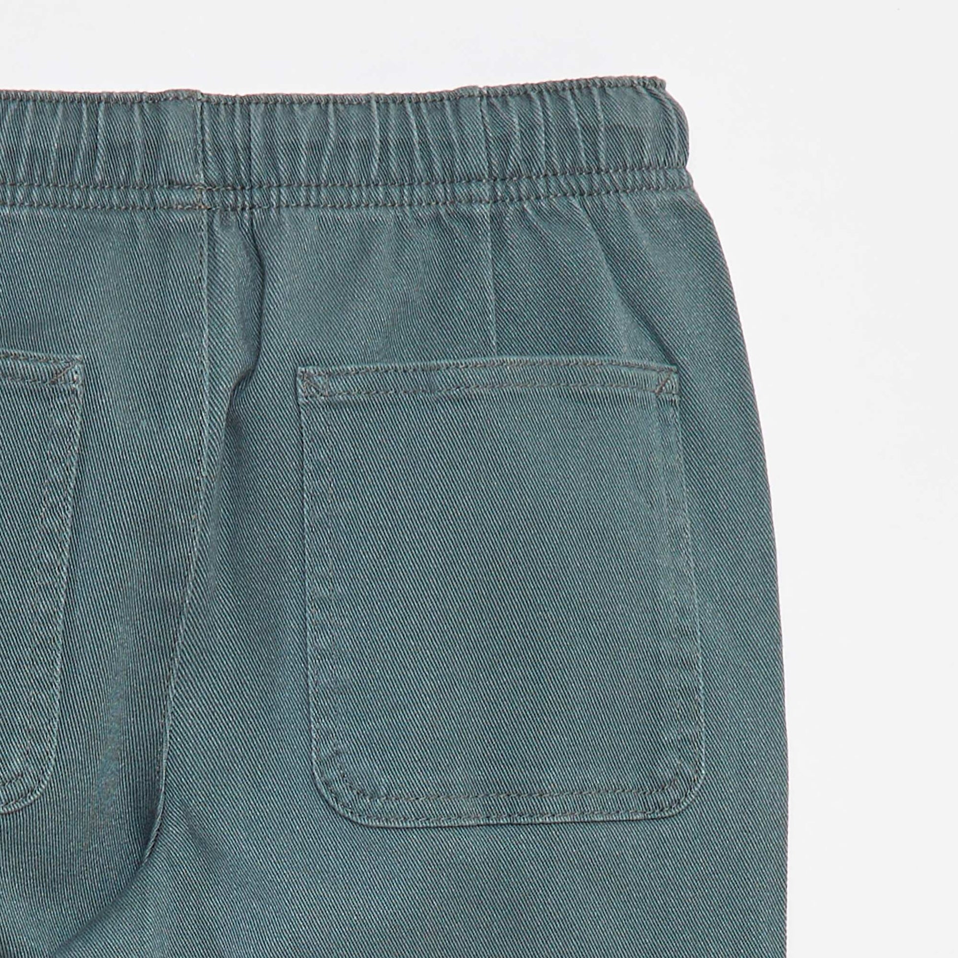 Plain regular-fit trousers GREEN