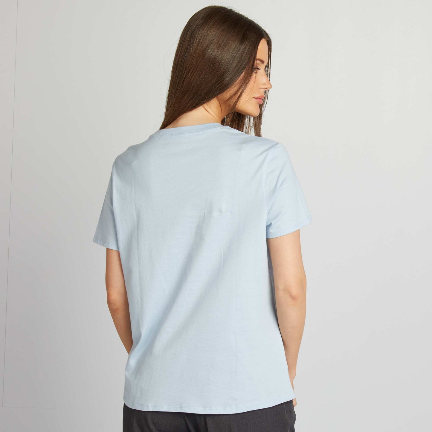 Short-sleeved jersey T-shirt BLUE