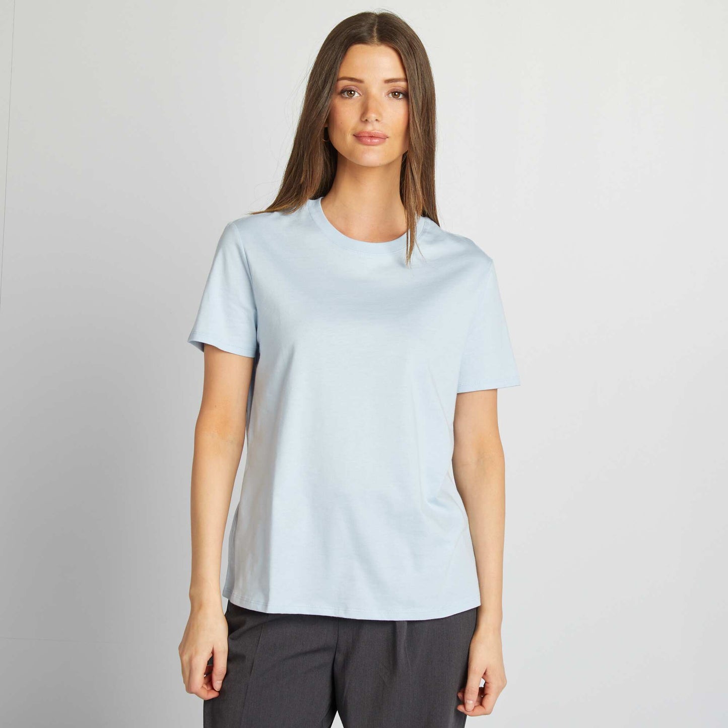 Short-sleeved jersey T-shirt BLUE