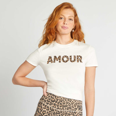 Printed T-shirt WHITE