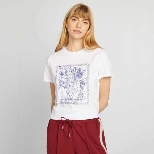 Printed T-shirt WHITE