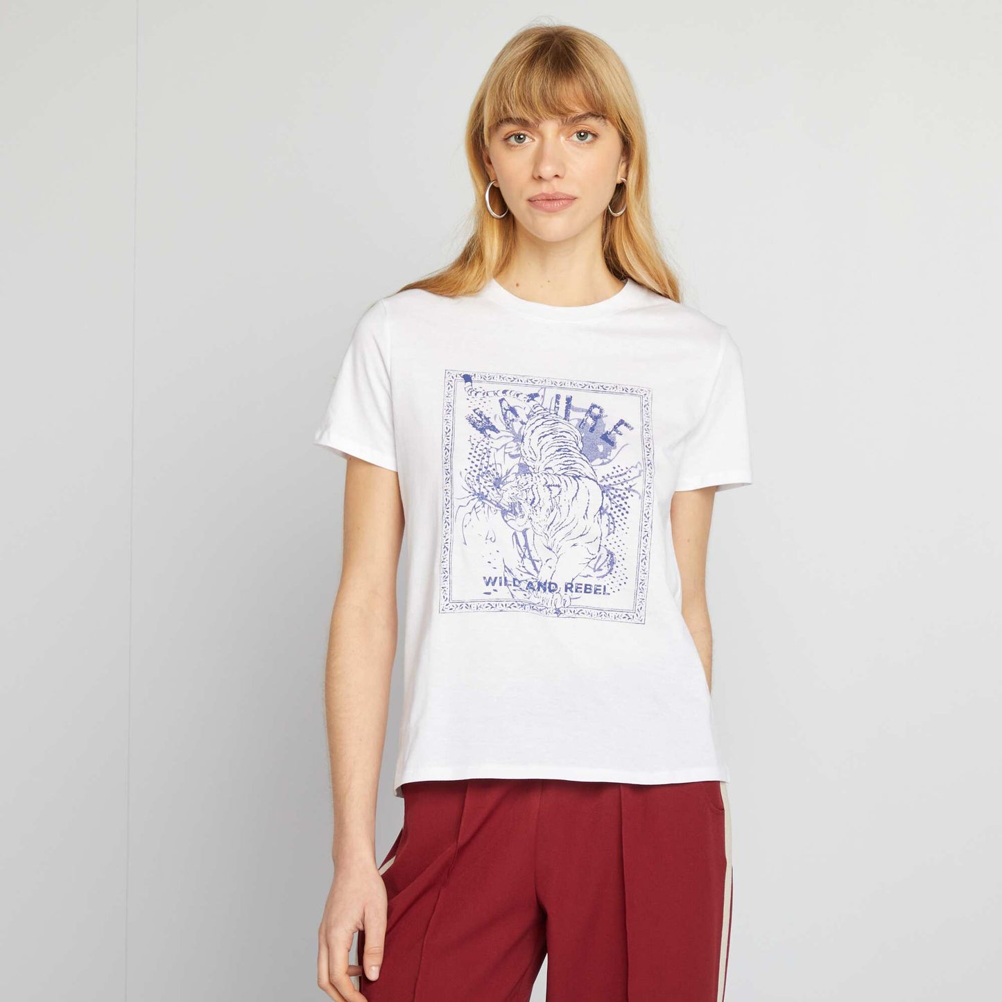 Printed T-shirt WHITE