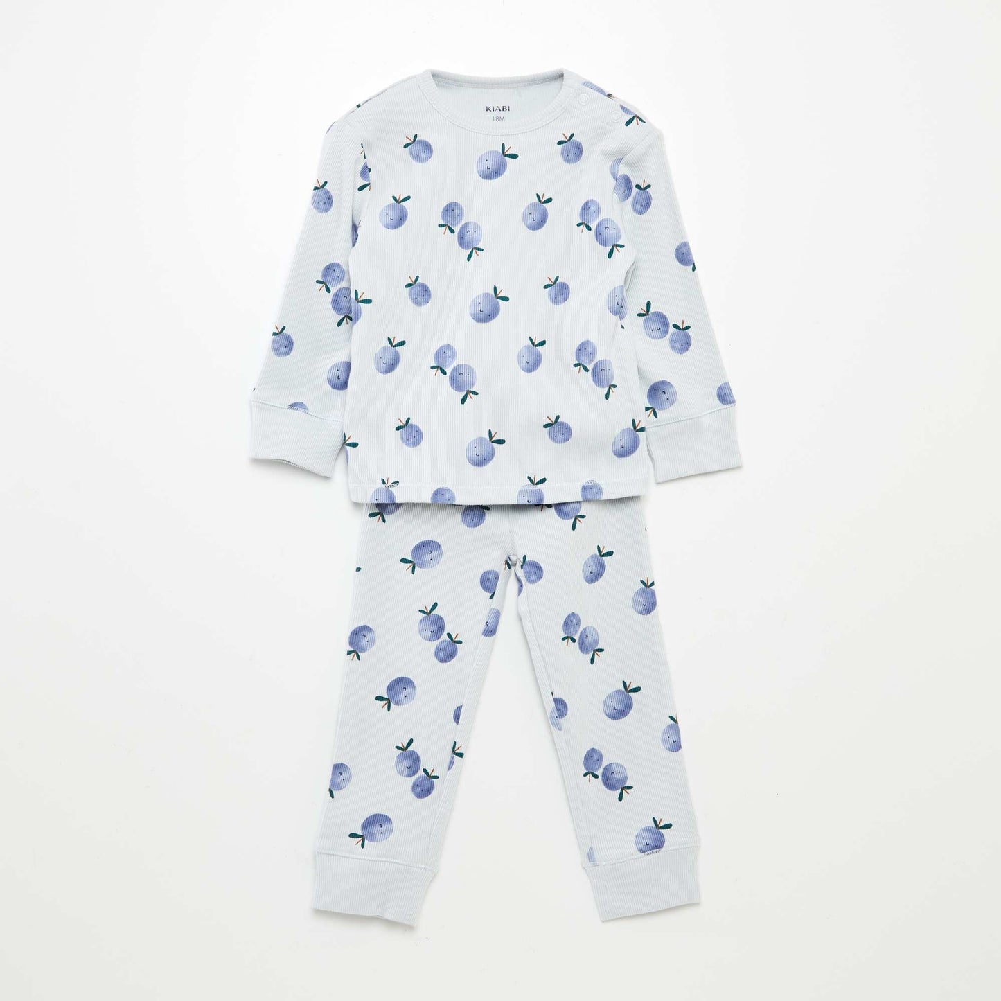 Printed knit pyjamas - 2-piece set BLUE