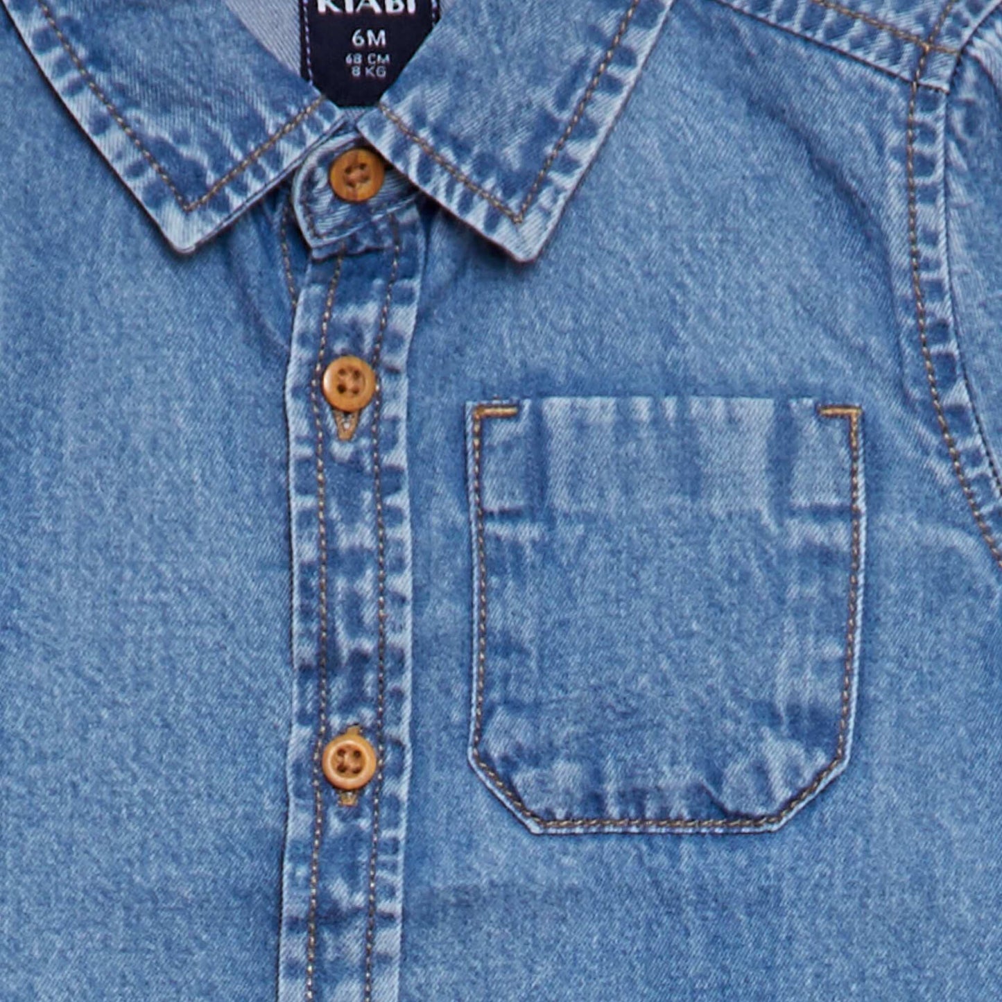 Cotton denim shirt BLUE