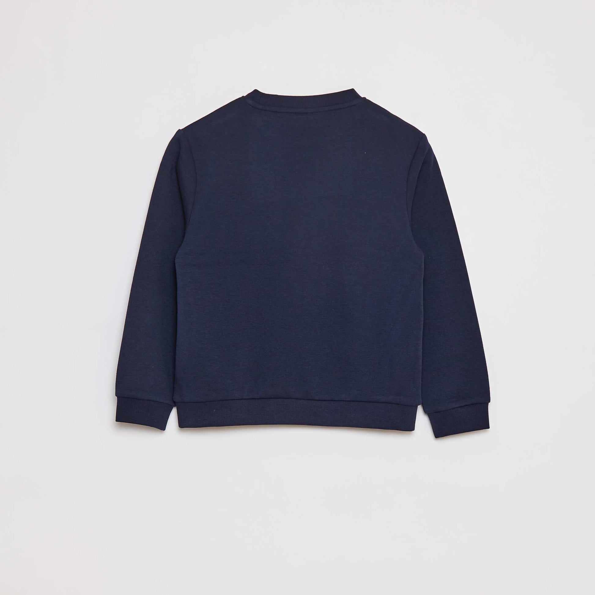 Plain brushed sweatshirt BLUE