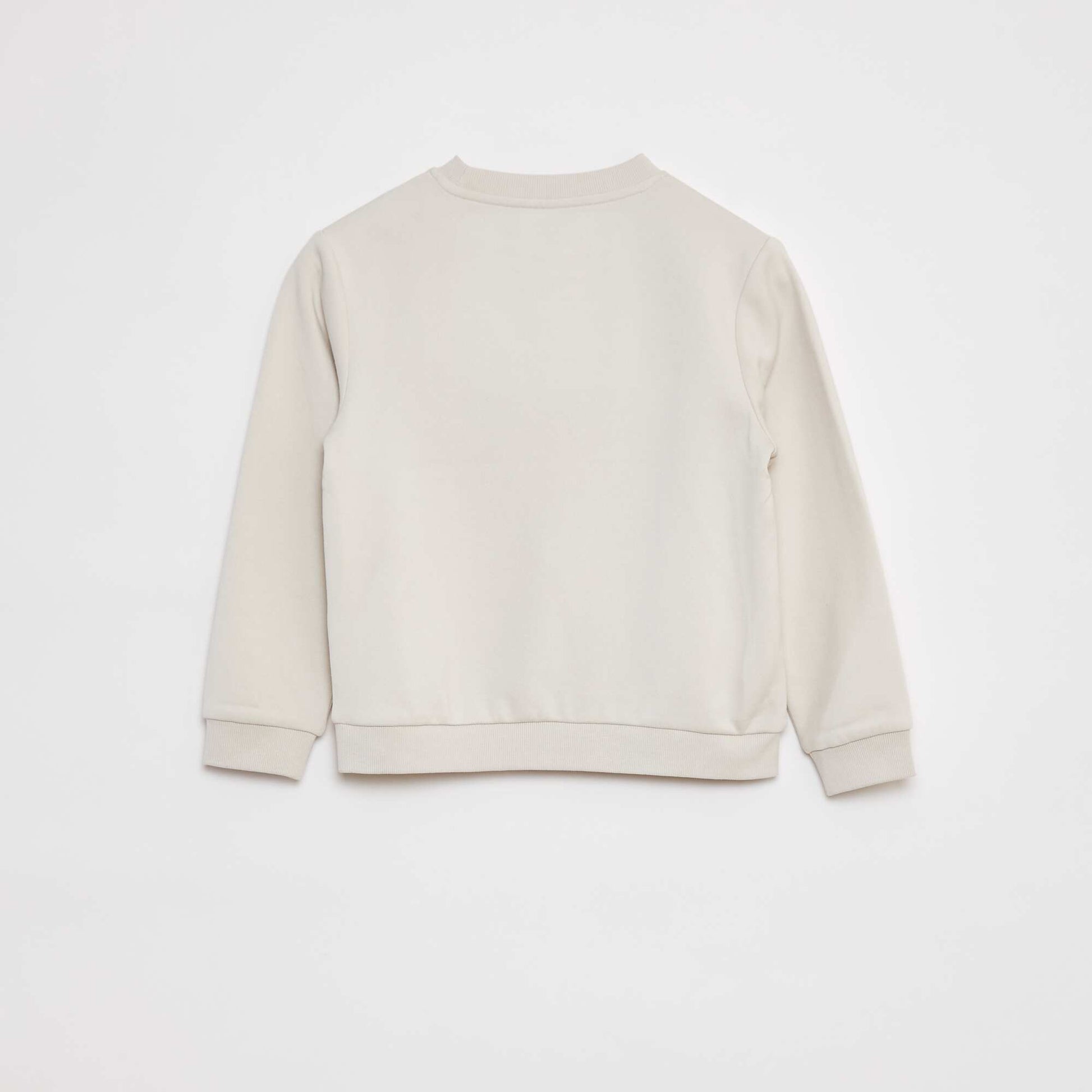 Plain brushed sweatshirt WHITE