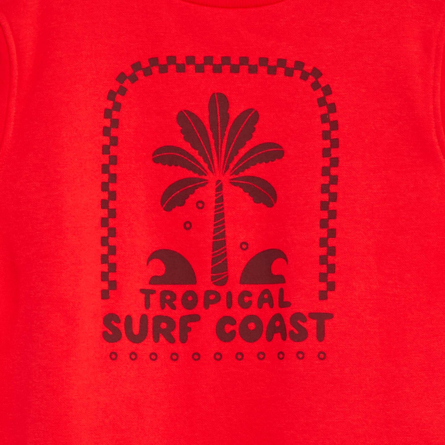 Printed round-neck sweatshirt RED