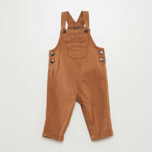 Dungarees with press-studs BEIGE