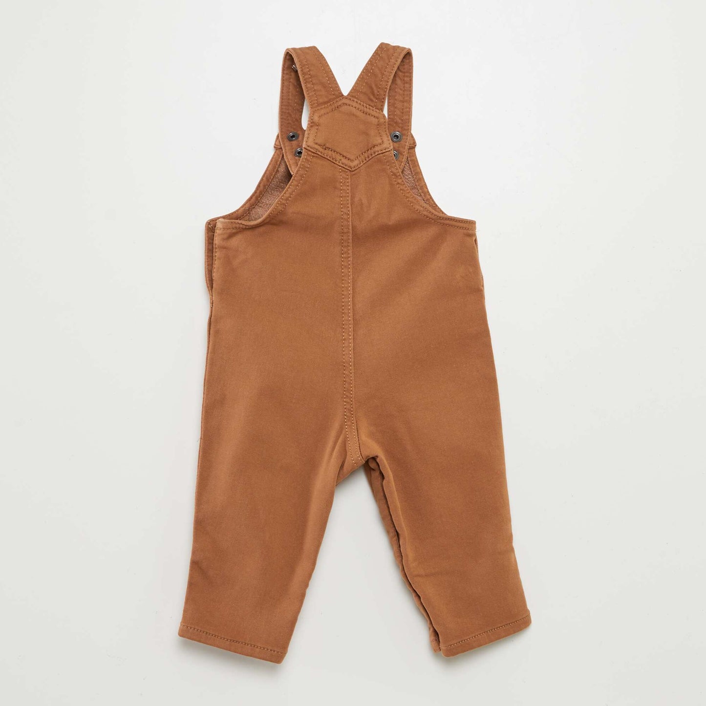 Dungarees with press-studs BEIGE