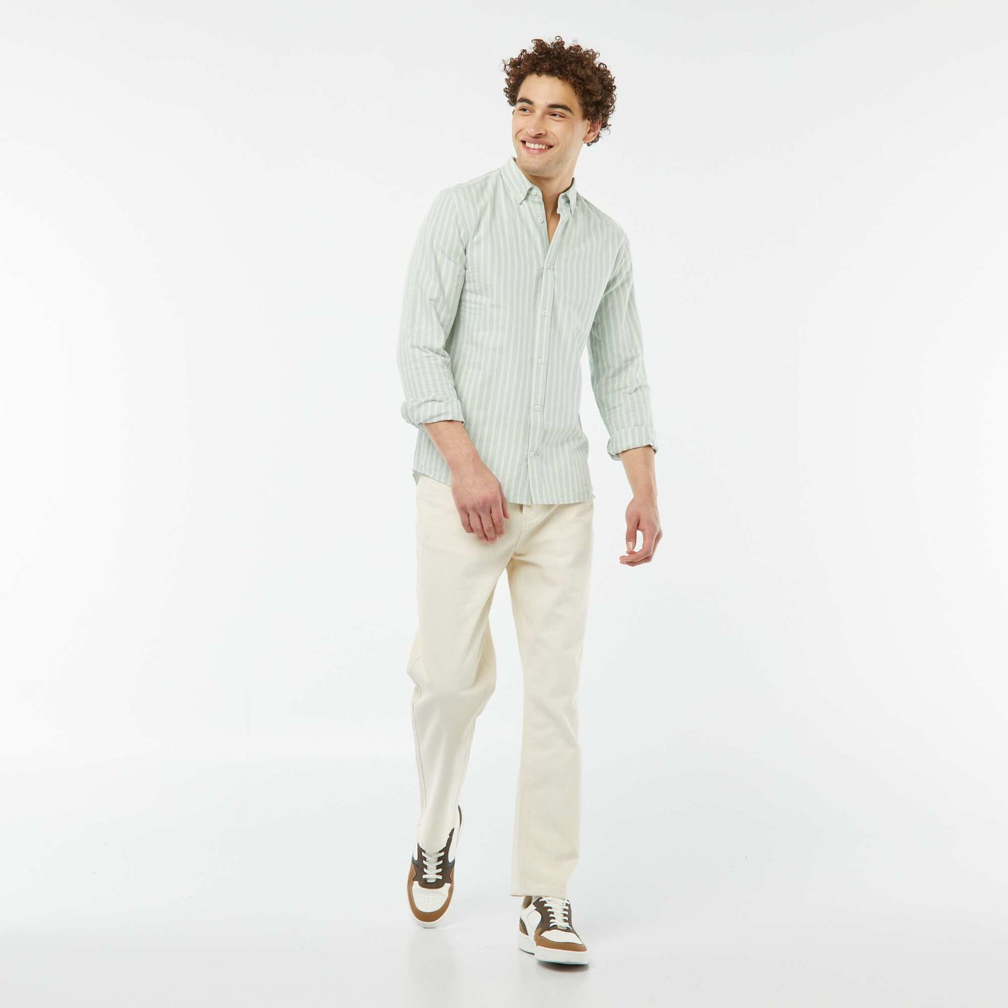 Patterned Oxford shirt GREEN