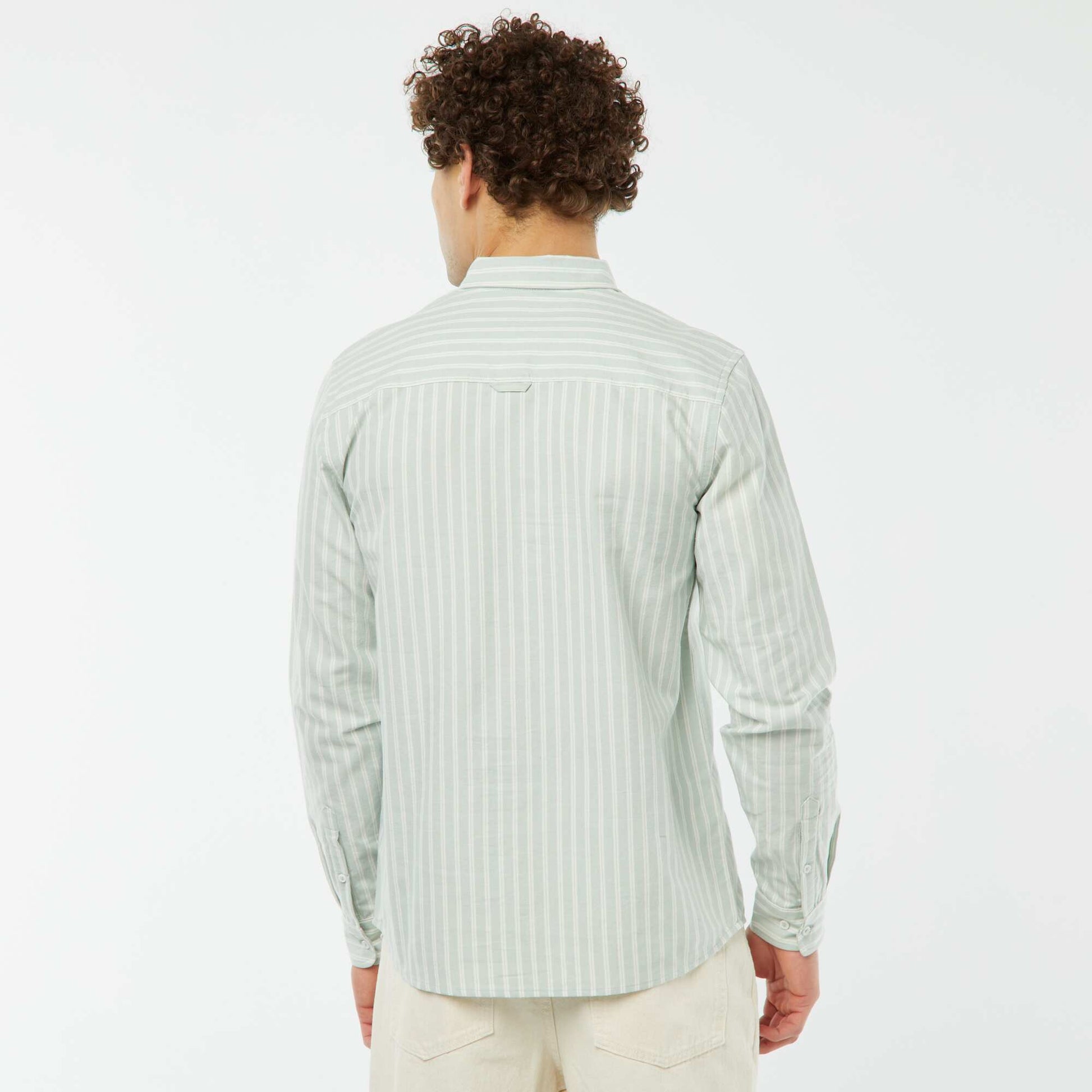 Patterned Oxford shirt GREEN