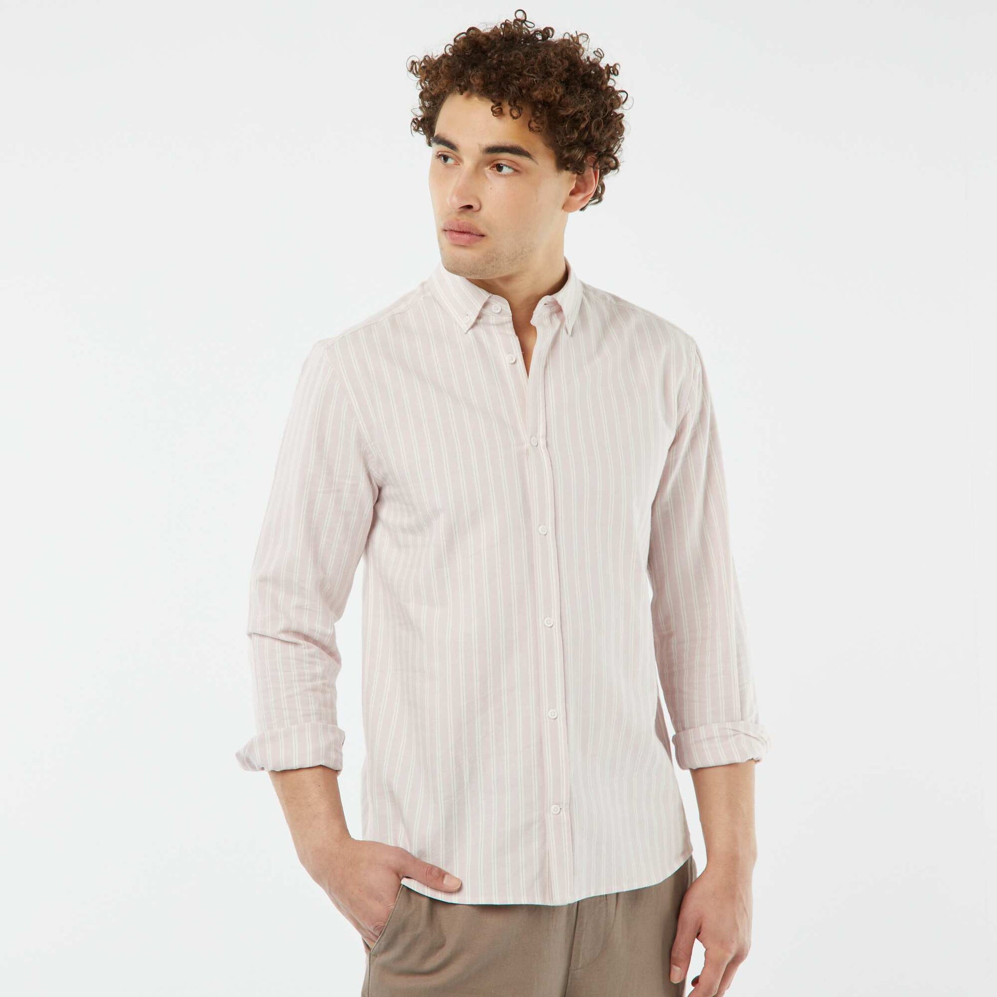 Patterned Oxford shirt PINK