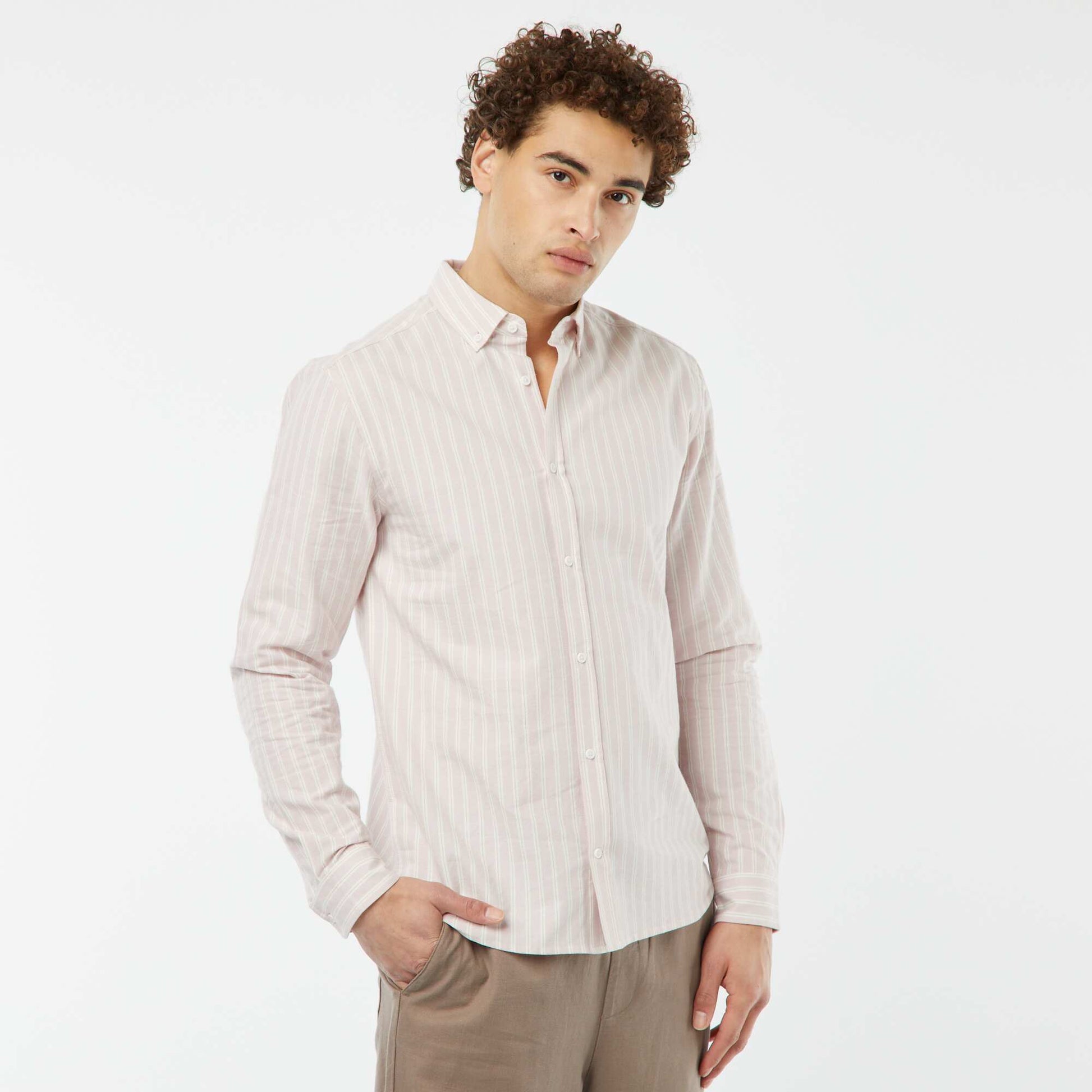 Patterned Oxford shirt PINK