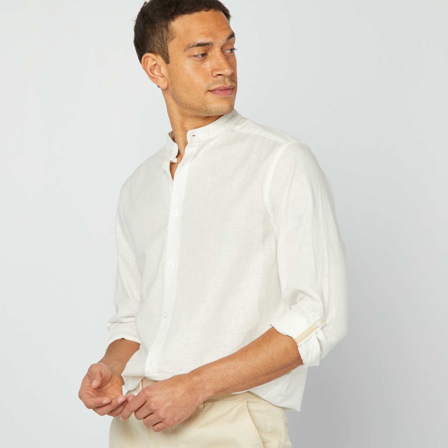 Linen and cotton shirt WHITE