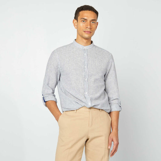 Linen and cotton shirt BLUE