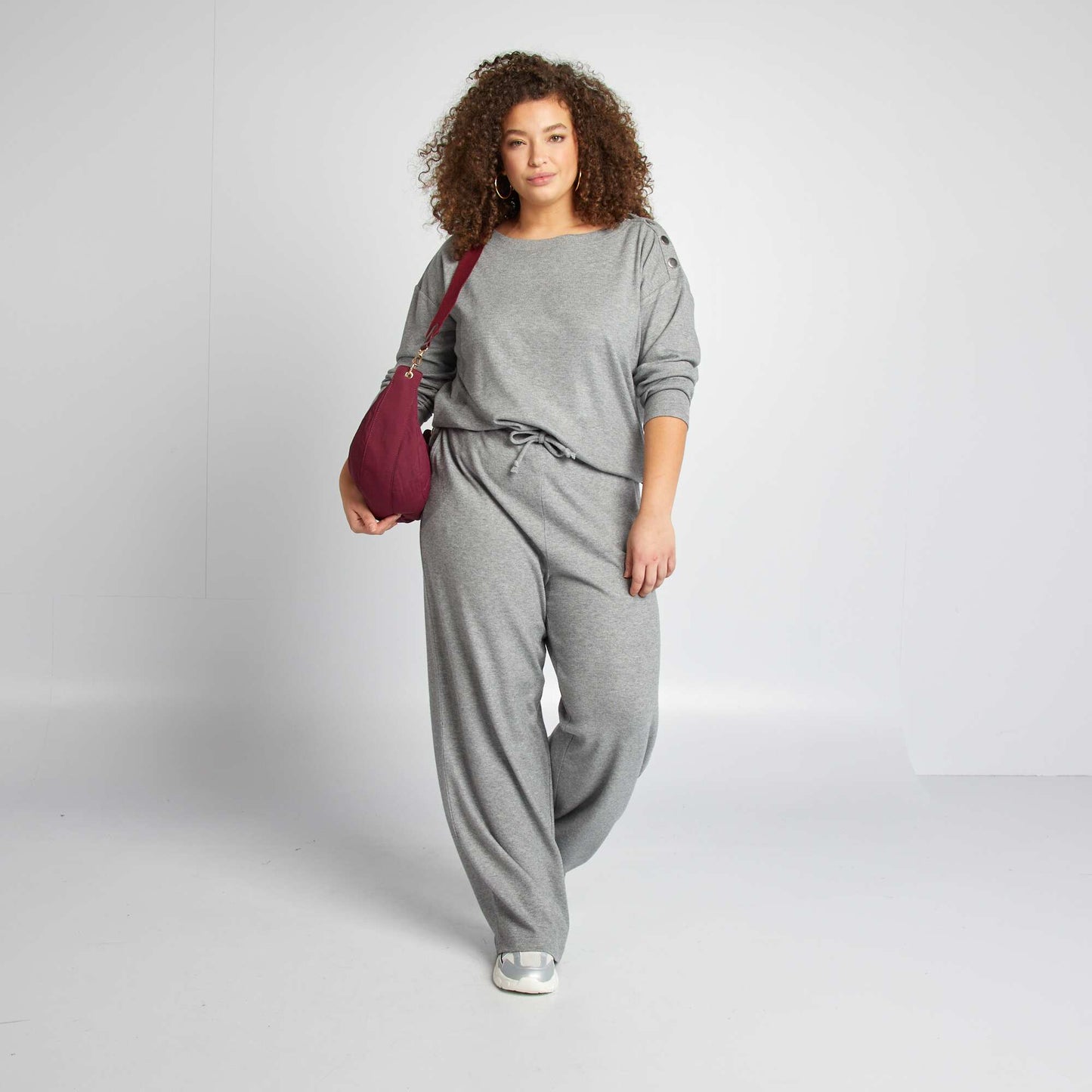 Soft knit trousers GREY