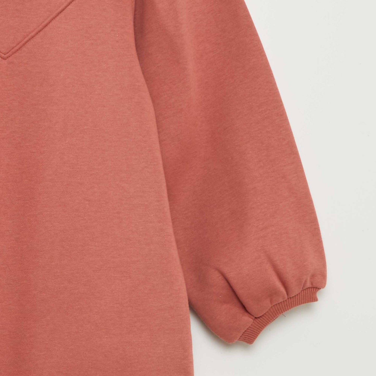 Plain sweatshirt dress PINK