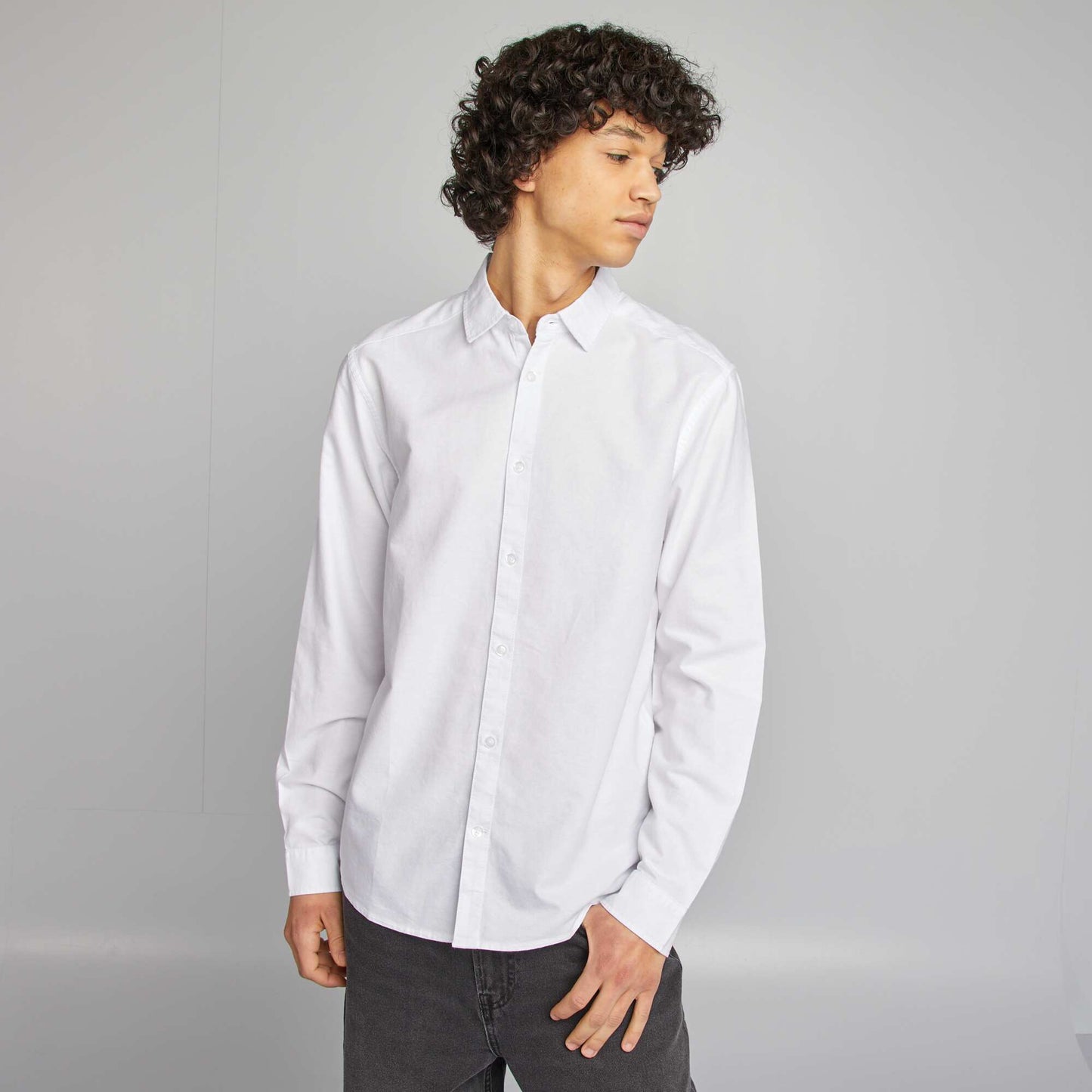 Plain party shirt WHITE