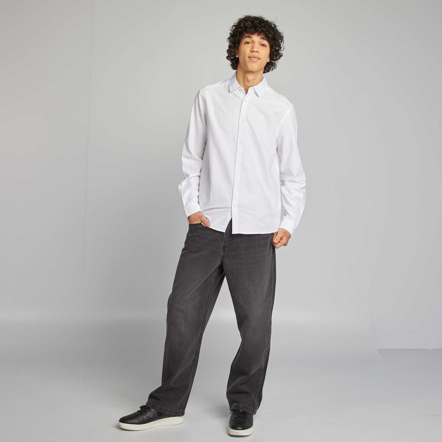 Plain party shirt WHITE