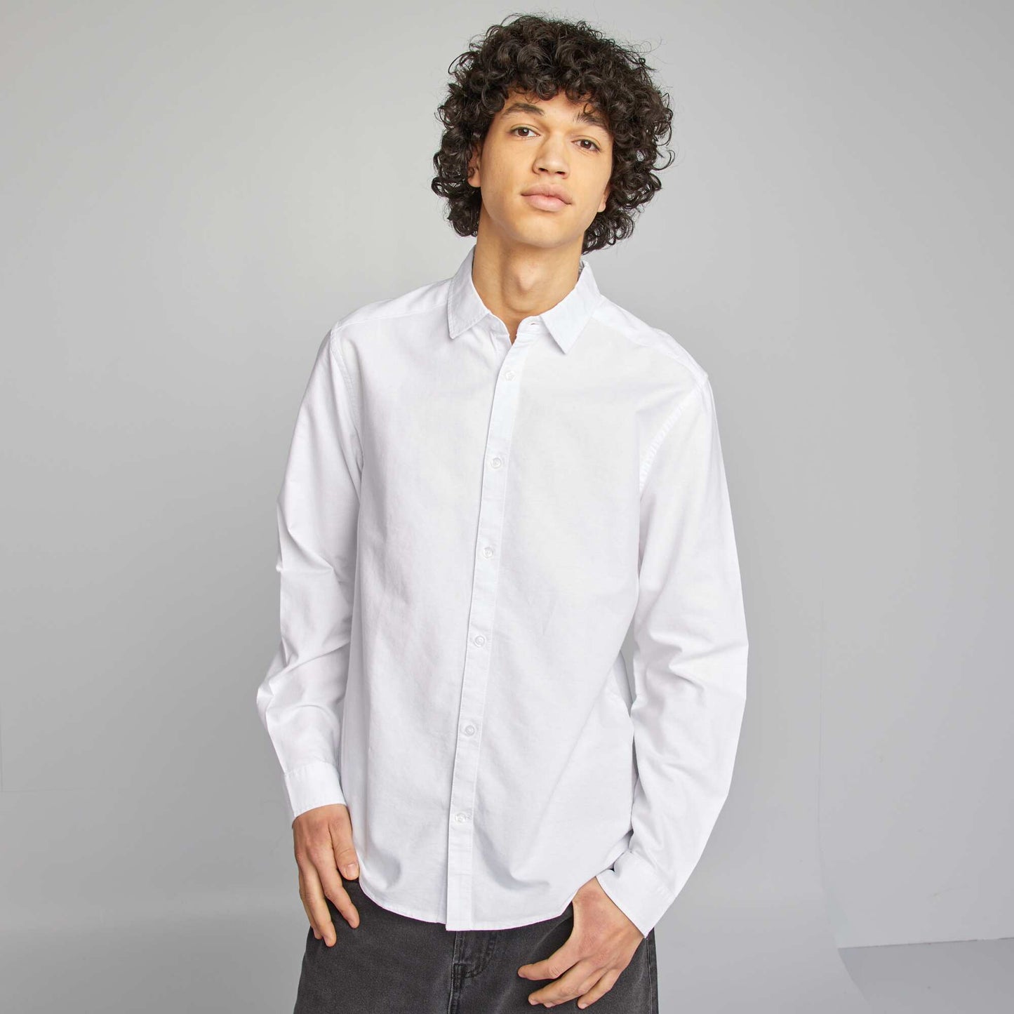 Plain party shirt WHITE