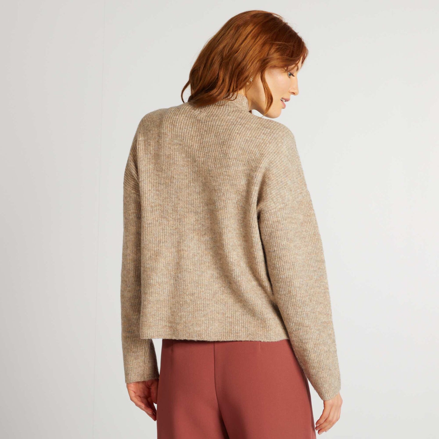 Wool-blend sweater BEIGE