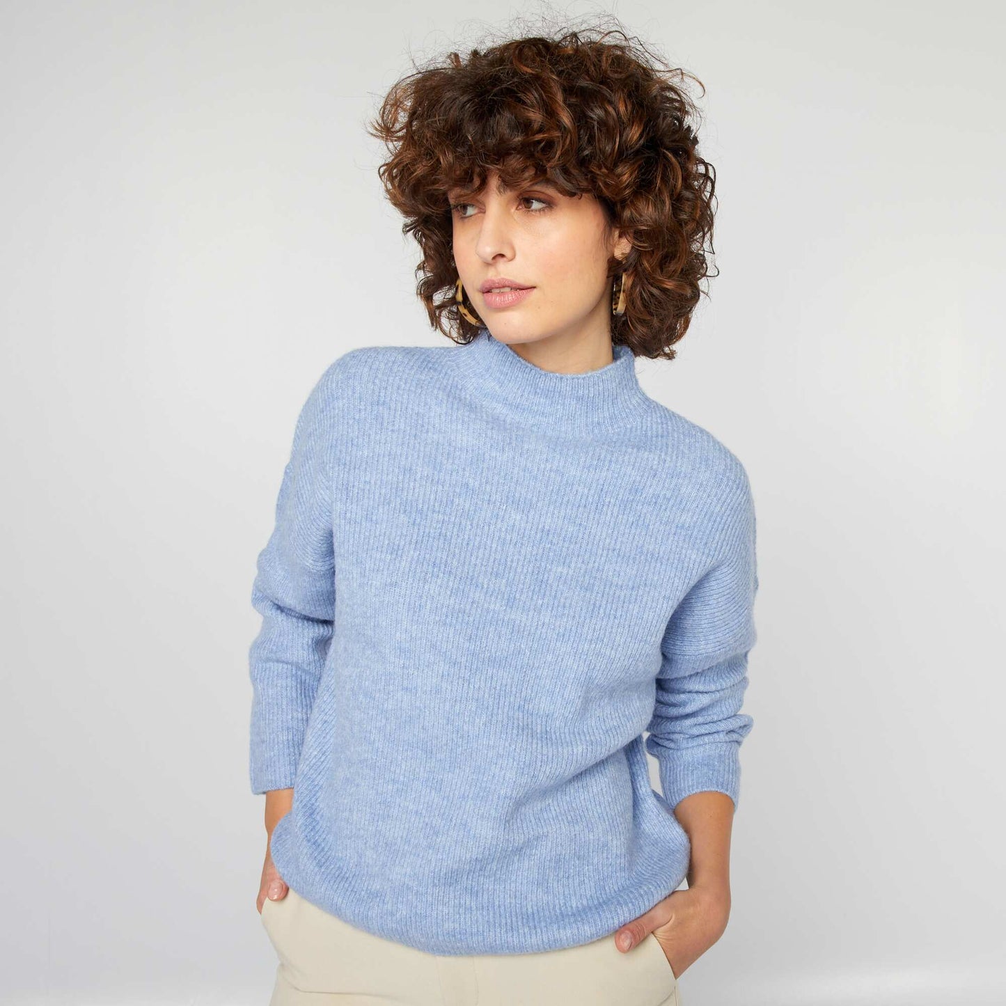 Wool-blend sweater BLUE