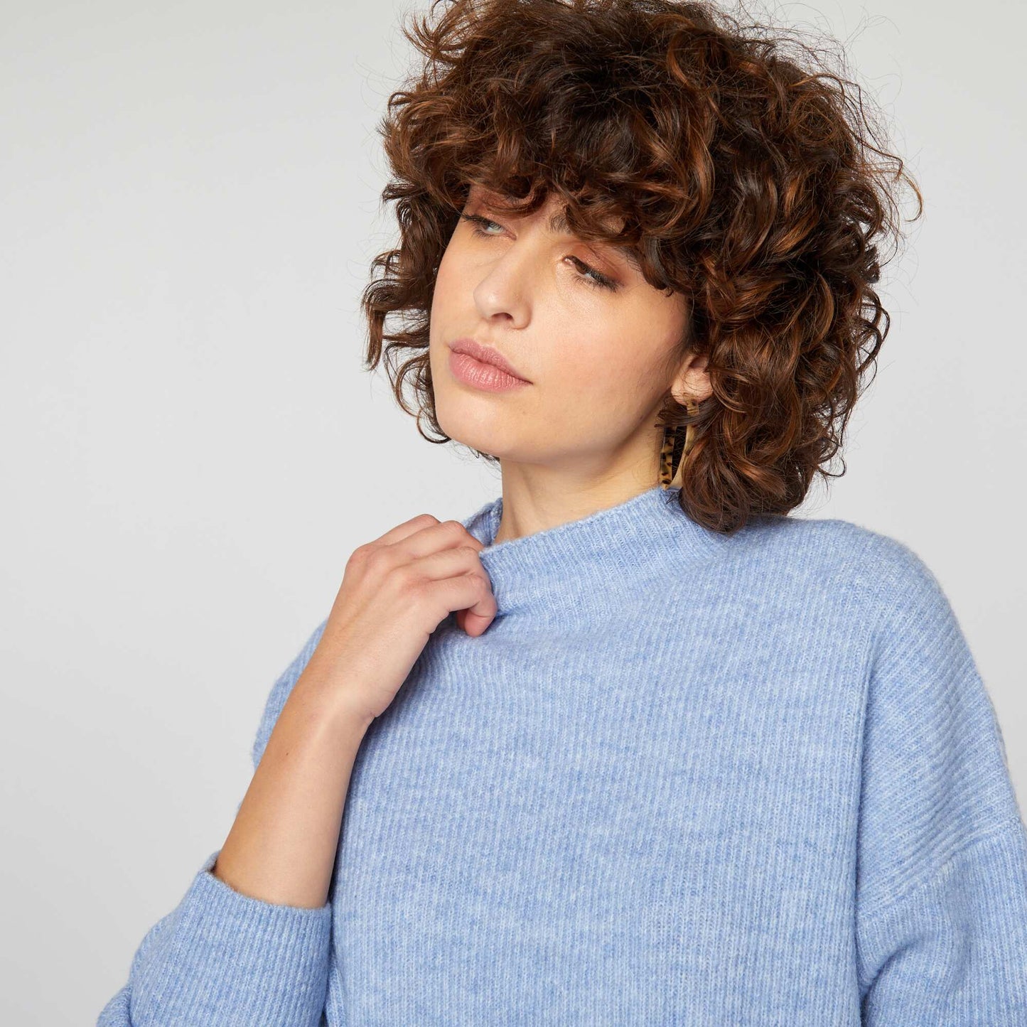 Wool-blend sweater BLUE