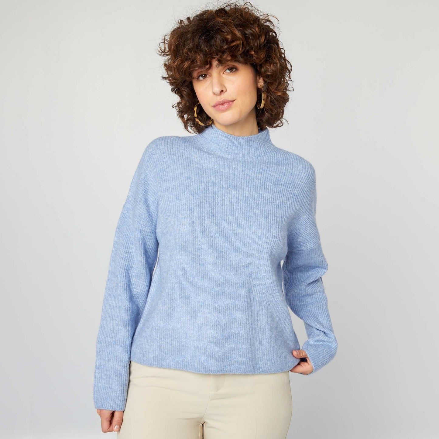 Wool-blend sweater BLUE