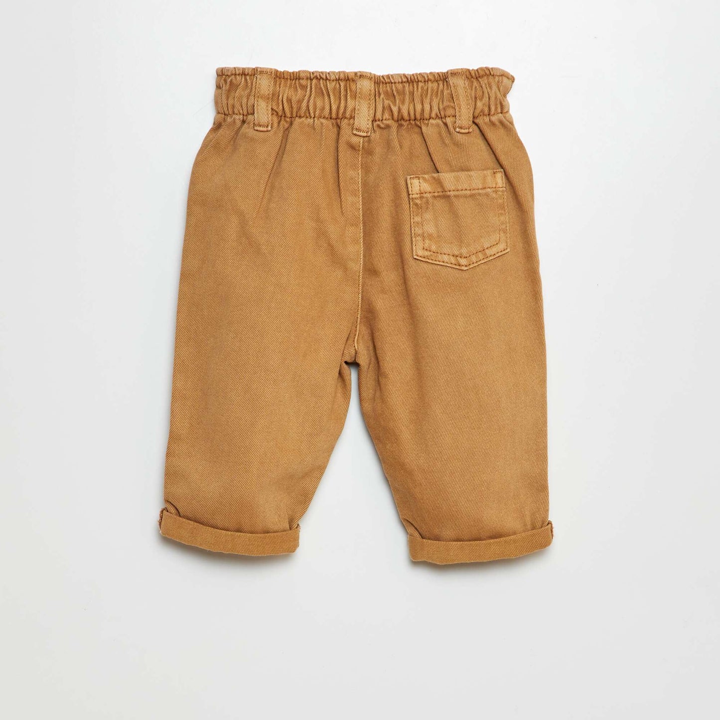 Paperbag twill trousers BEIGE