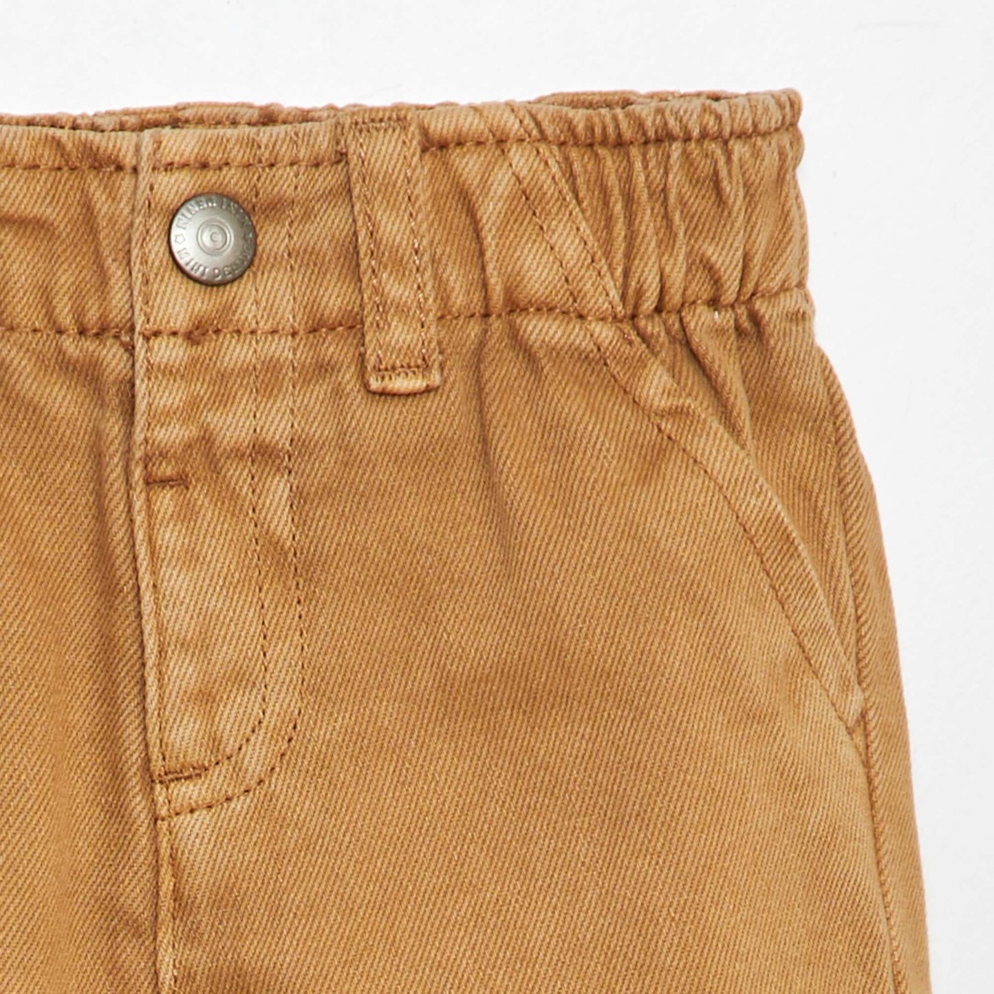 Paperbag twill trousers BEIGE