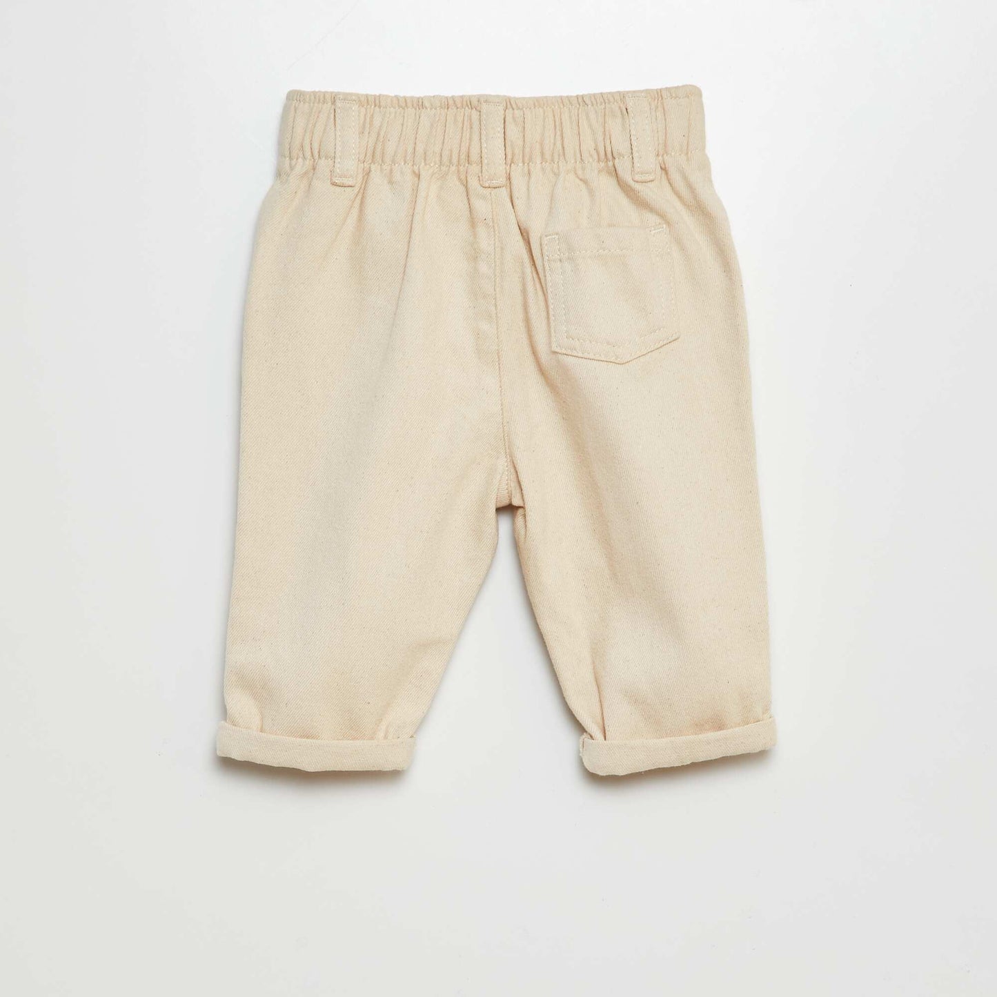 Paperbag twill trousers WHITE