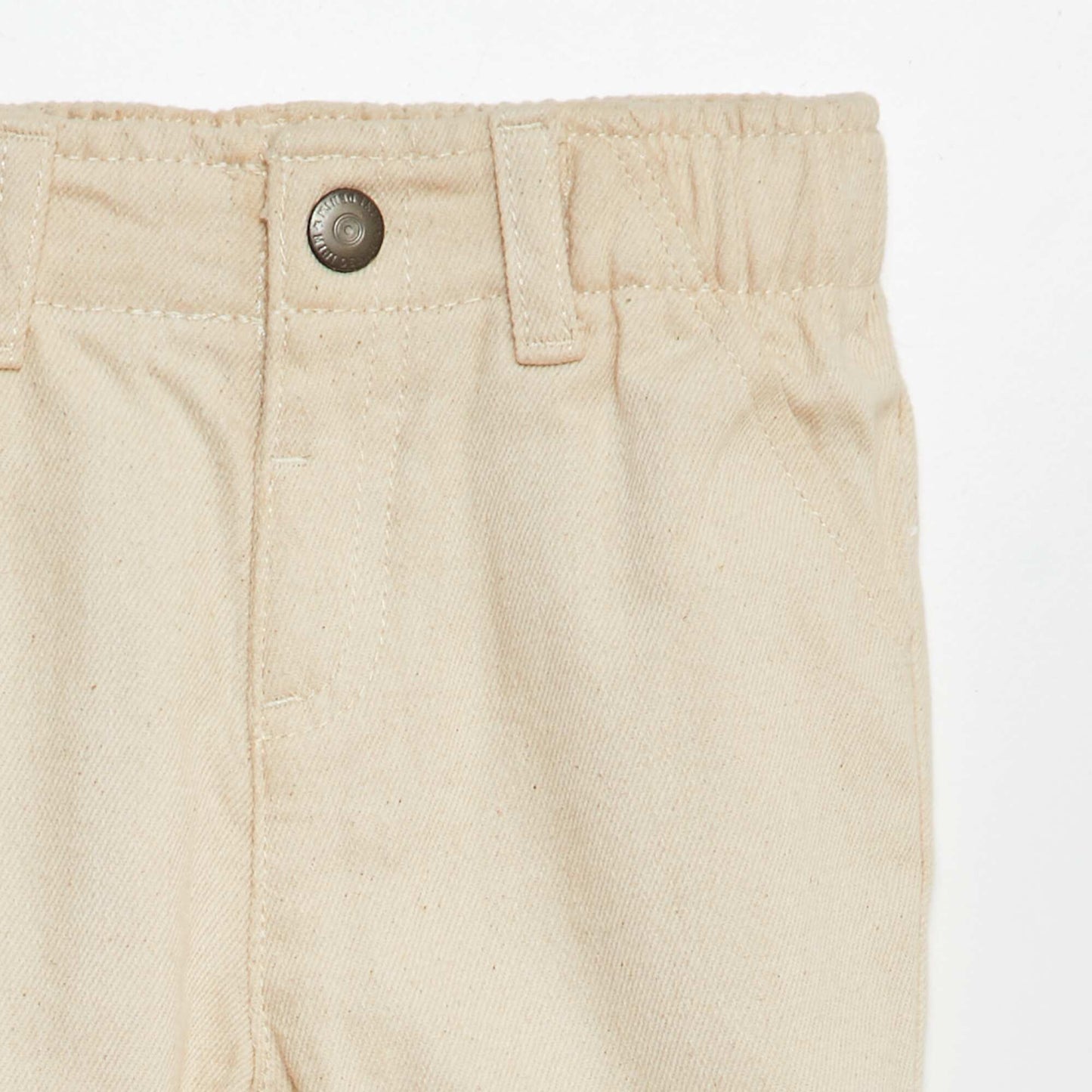 Paperbag twill trousers WHITE