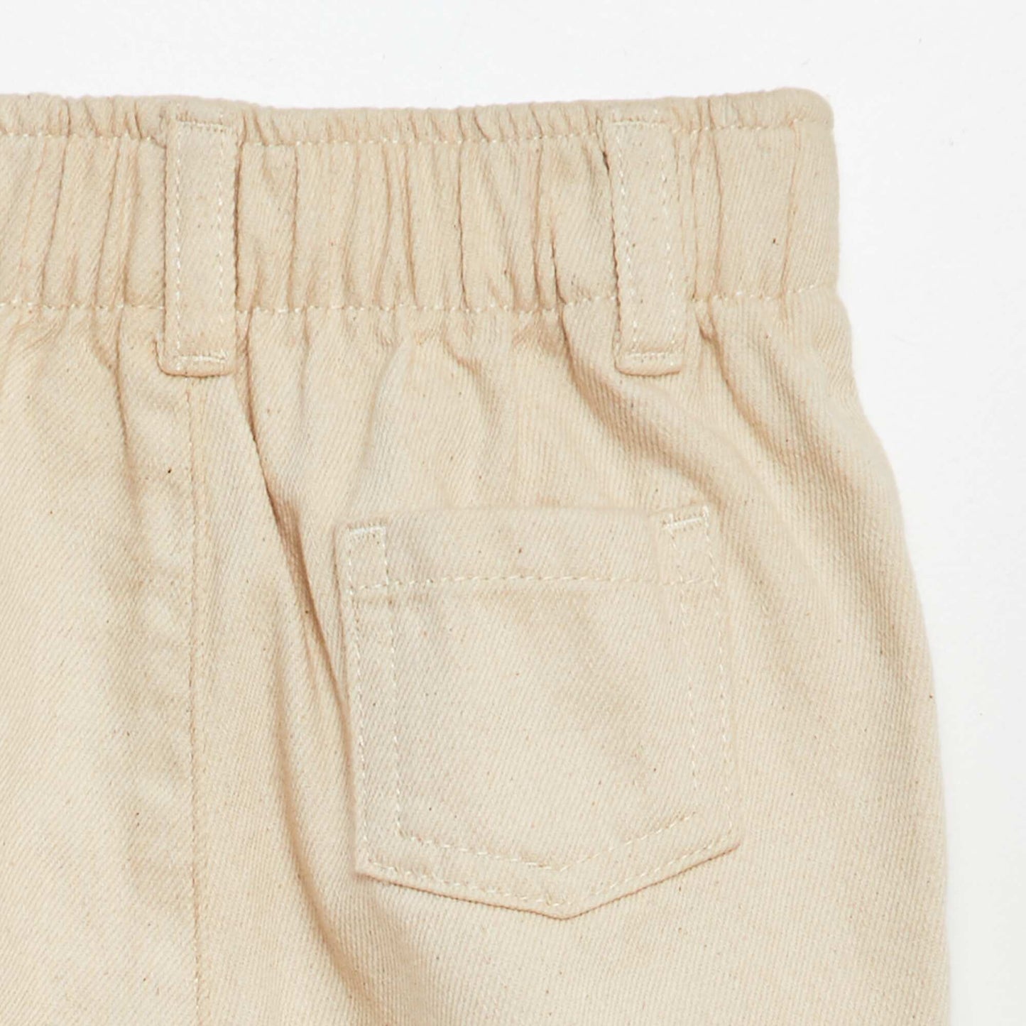 Paperbag twill trousers WHITE