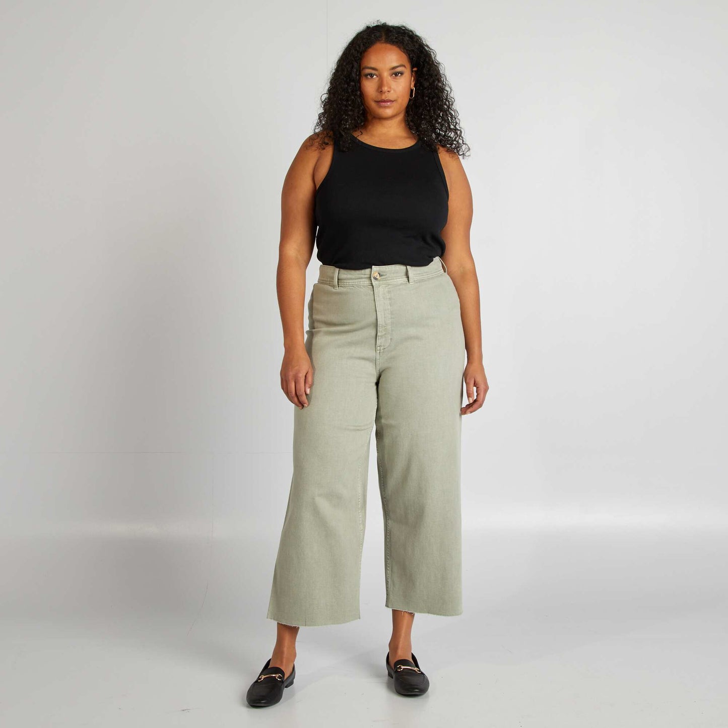 Wide-leg trousers GREEN