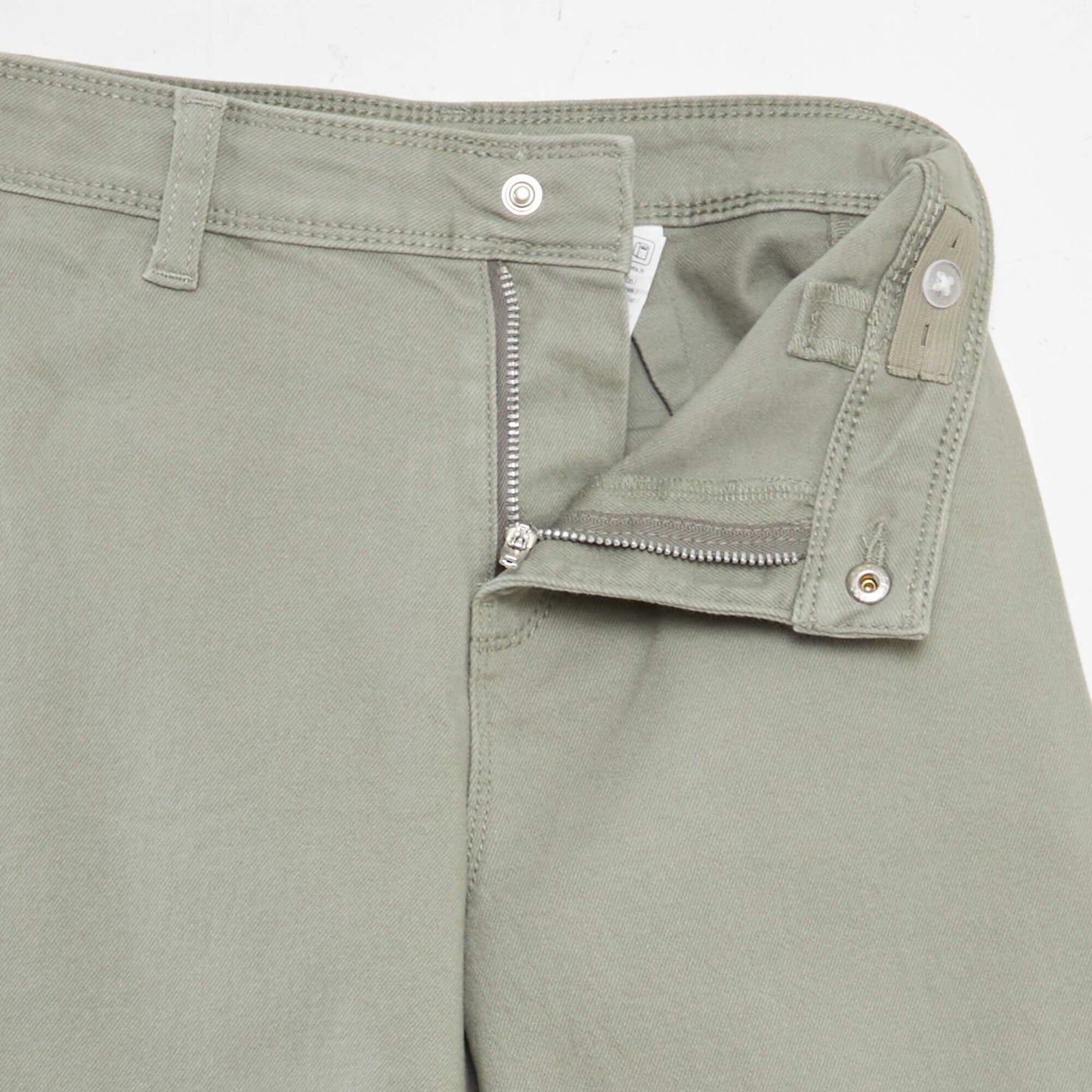 Wide-leg denim trousers GREEN