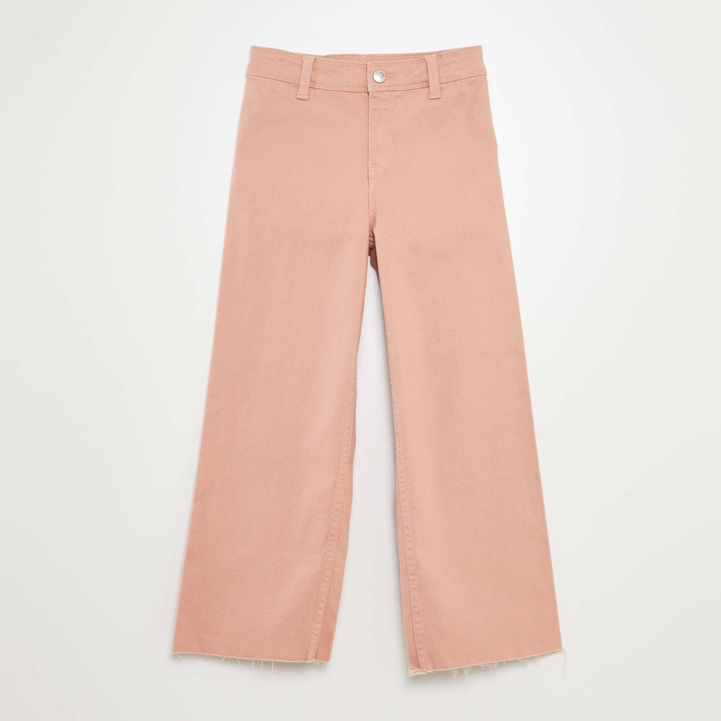 Wide-leg denim trousers pink