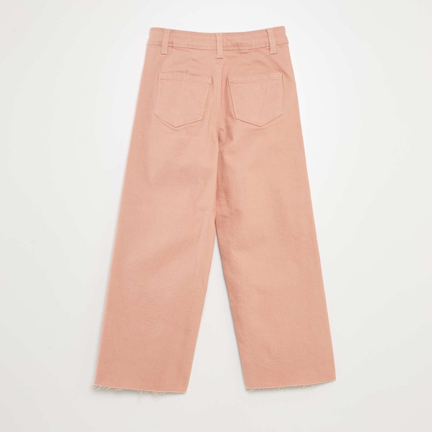 Wide-leg denim trousers pink