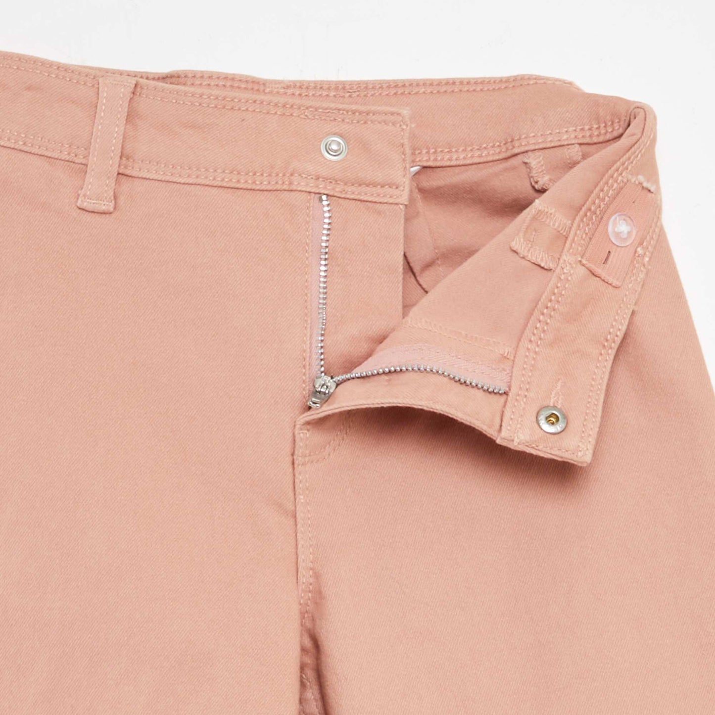 Wide-leg denim trousers pink